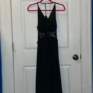 Black Kiwi Tucker crochet maxi dress
